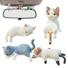 Zibeem Little Cat Figurine, Cat Figurine | Cat Figurine 4X Cute Little Sleeping Cat