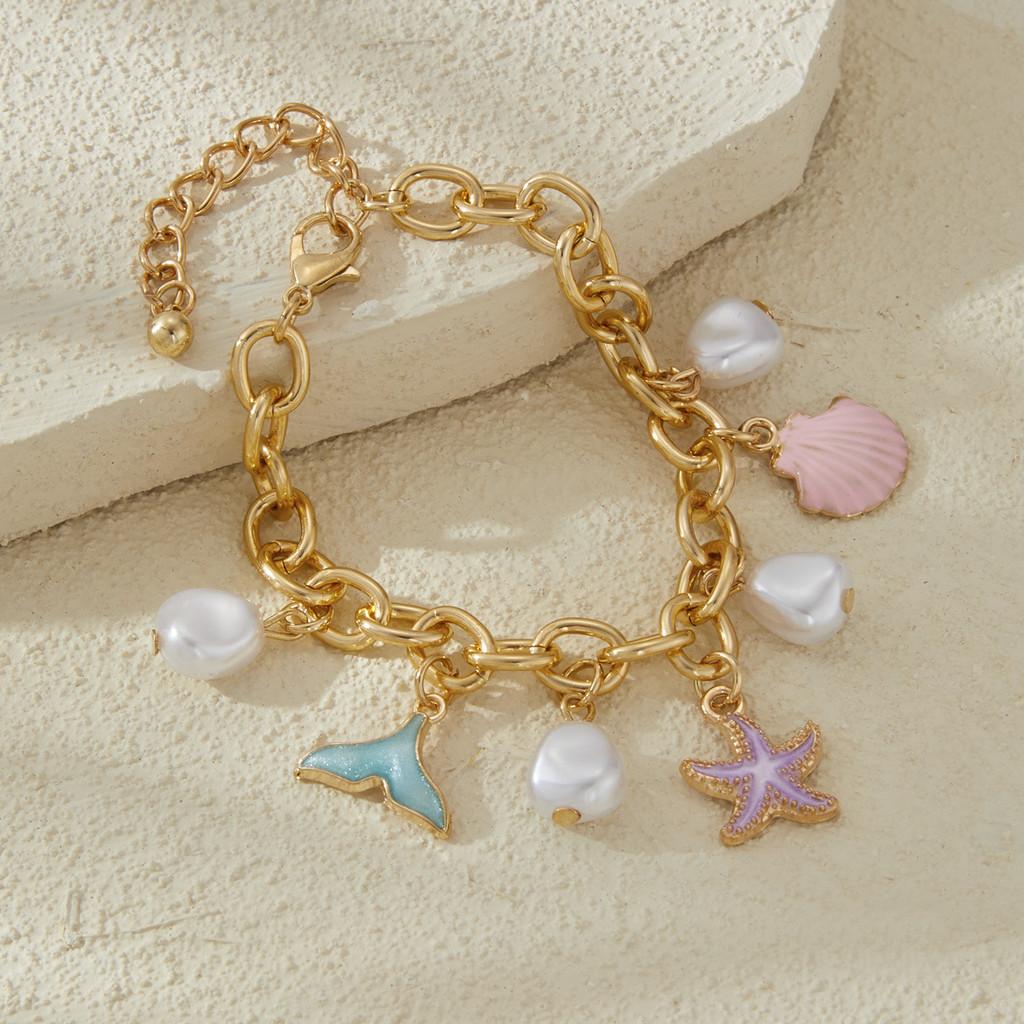 And Fresh Sweet Oceanic Starfish Necklace With Stunning Dolphin Pendant For Summer Vibes