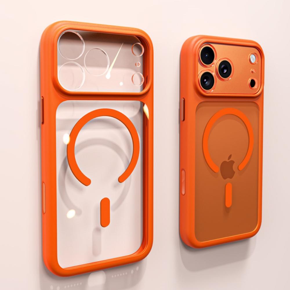 Magnetic Wireless Charging Case For iPhone 17 16 Pro Max For Magsafe Clear Acrylic Back Soft Bumper Cases for iphone 17 16 Pro