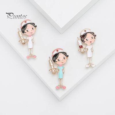 Брошь для медсестры, мультяшная форма медсестры, изысканная цветостойкость, антикоррозийная, антиокислительная, гладкое пальто, шарф, сумка, украшение для шляпы, брошь, булавка для одежды, ювелирные изделия