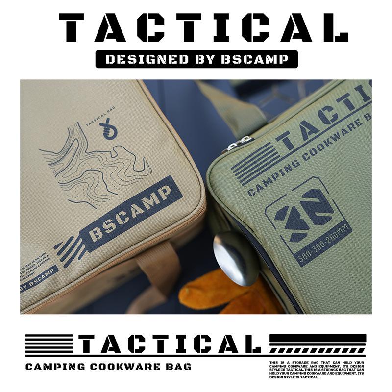 Сумка для хранения на открытом воздухе 30 л для посуды и газовых баллонов - Противоударная сумка для кемпинга и пикника