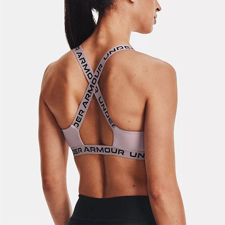 Under Armour Твердый спортивный бюстгальтер для тренировок низкой интенсивности, женское нижнее белье, быстро-розовый 1365231-667