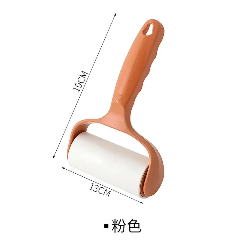 New Tearable Roll Paper Sticky Roller Dust Wiper Pet Hair Clothes Carpet Tousle Remover Portable Replaceable Cleaning Brush Tool