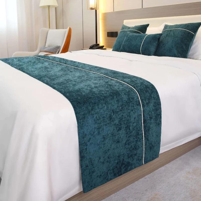 Однотонные покрывала Дорожка для кровати Двухслойная кровать Флаг Плед Постельное белье Односпальная кровать Queen King Покрывало Полотенце Украшения для дома и отеля