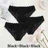 FINETOO 3PCS/Set Women Sexy Lace Panties Underwear Exotic Briefs Female Underpants Soft Lingerie Temptation Embroidery Intimates