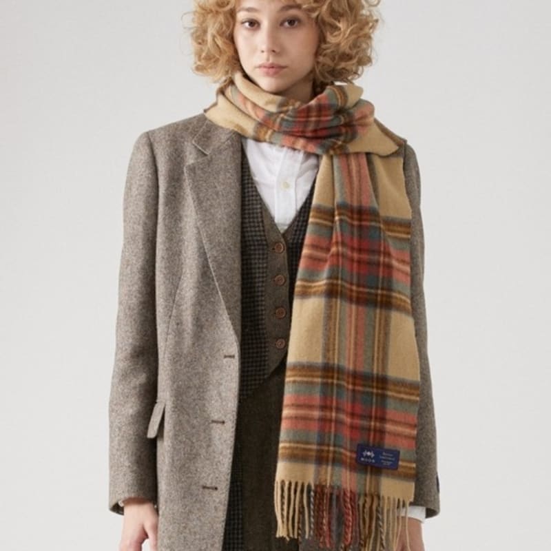 ABRAHAM MOON Шарф-шаль из мериносовой шерсти 50 см - Античный Дресс Стюарт