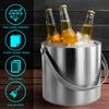 2/3L Ice Bucket Double Walled Stainless Steel Insulated Champagne Beer Buckets For Bars Nightclubs Night Party Ice Container