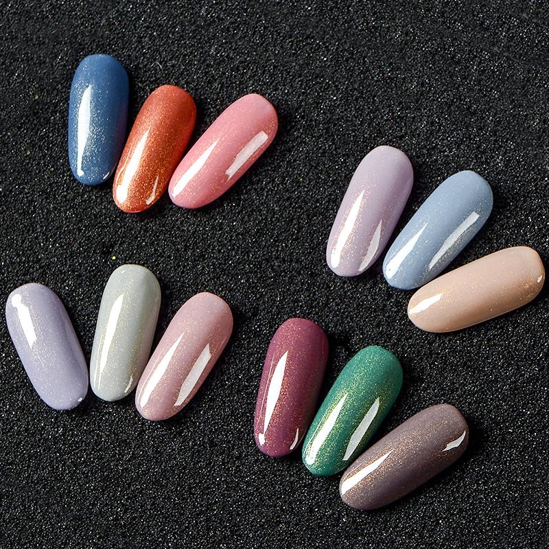 RBAN NAIL 7 мл 12 цветов УФ-светодиодный гель с золотыми блестками Soak-Off УФ-полуперманентный лак-лак