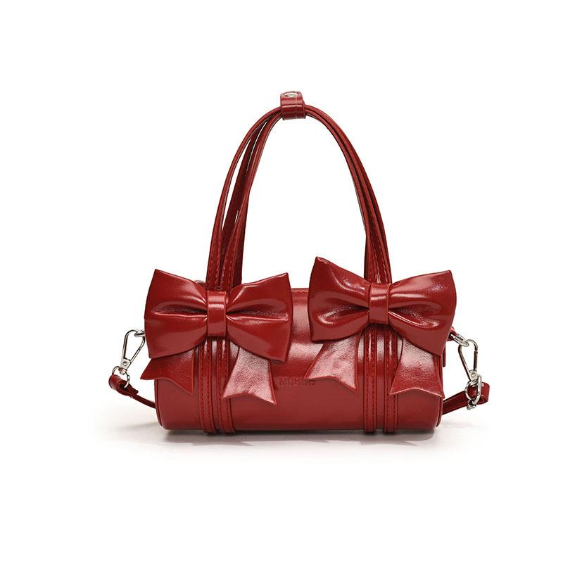 Korean Niche Underarm Bag Women's Summer 2025 New Trendy Fashion Pillow Bag Hand Carry Messenger Bag Red Bag