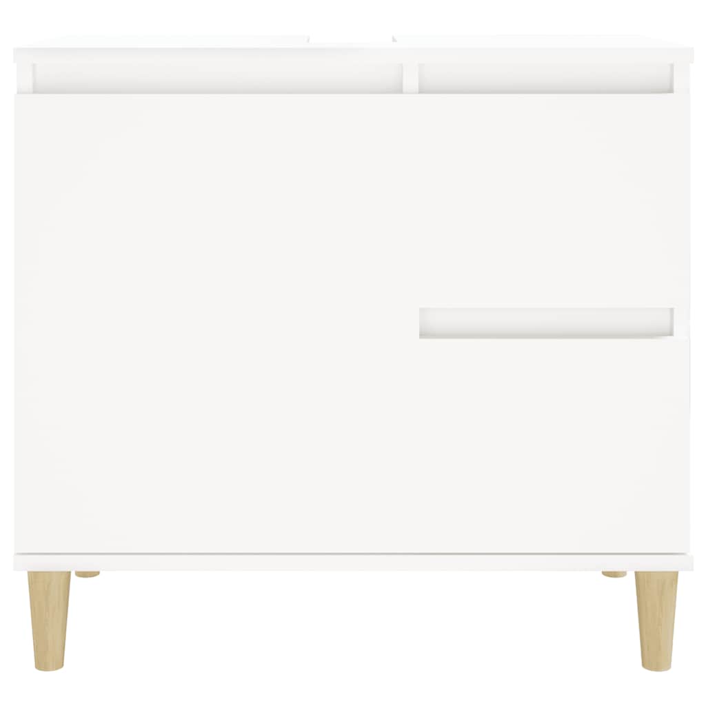 Vidaxl Szafka Łazienkowa, Biała, 65X33X60 Cm, Materiał Drewnopochodny