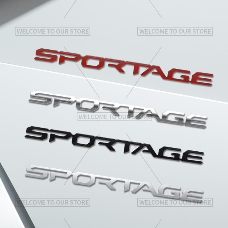 AADP1 3D Car Styling For Kia Seltos Sportage Carnival Letter Emblem GDI Hybrid Badge Metal Stickers Rear Trunk Decals Auto Accessories
