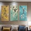 Chinese Style Ginkgo Flower Bird Canvas Painting Beautiful Plant Poster Print Abstract Art Wall Picture for Living Room Decor No Frame