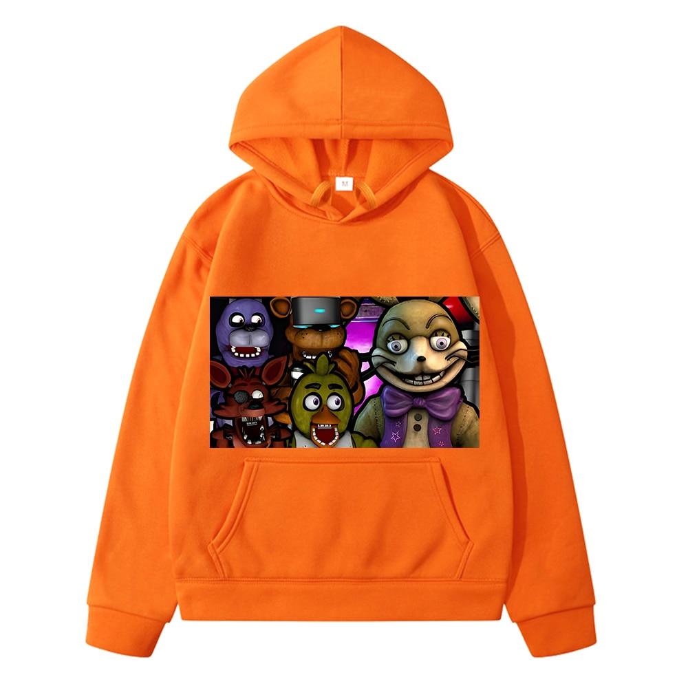 Толстовки Kawaii с изображением медведя и кролика, осенняя куртка для мальчиков, толстовка y2k sudadera FNAF, флисовый пуловер, детская одежда, толстовка с капюшоном в стиле аниме для девочек