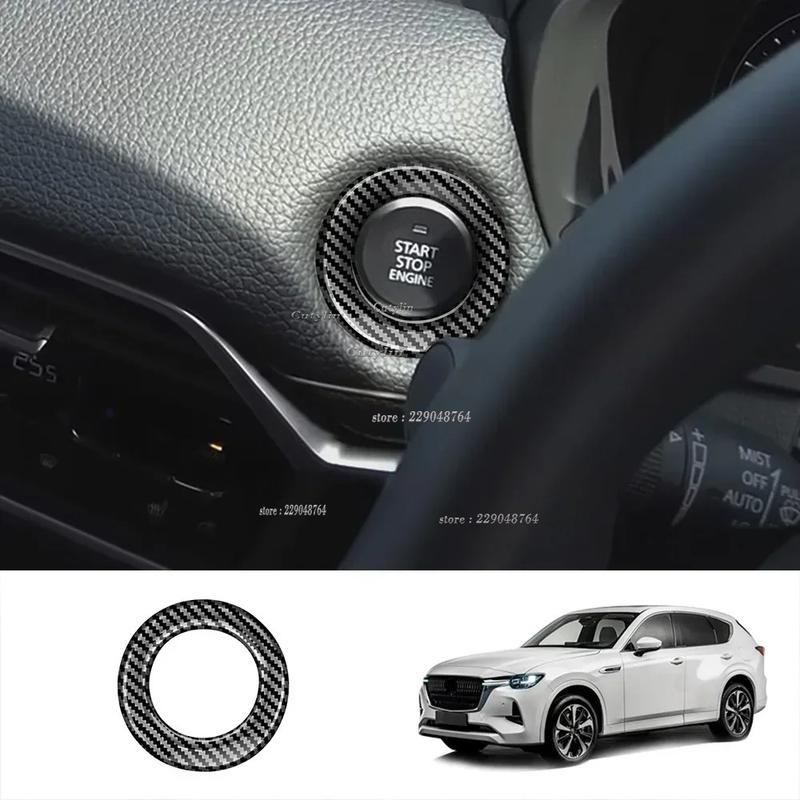LHD RHD For Mazda CX60 CX 60   2024 Interior Accessories Carbon Fiber Air Condition Cover Trim Rearview mirror cover