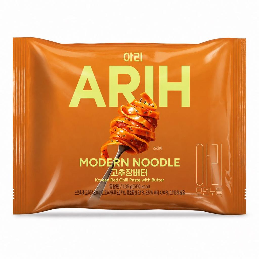 Коллаборация BTS ARIH Лапша современного вкуса, Смешанная и обжаренная лапша 130г 1 упаковка