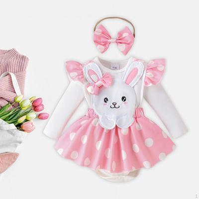 Костюм для девочки с галстуком-бабочкой, нарядный, декоративный, с кроликом на шею для вечеринок, фестивалей