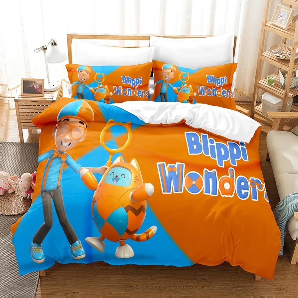 Изысканные 3D обои B-Blippi Wonders Аниме Цифровая печать Постельное белье Пододеяльник Одеяло Кровать Молодежь Дети Девочки Мальчики Подарок
