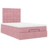 Ottoman Bed with Mattress Pink 120x200 cm Velvet