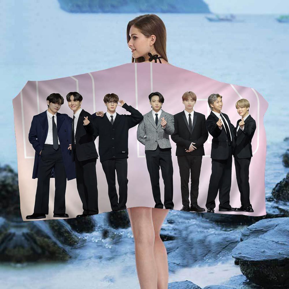 Динамитные K-pop Парни Большие Микрофибровые Пляжные Полотенца Быстросохнущее Полотенце Песок Пляжные Полотенца Бассейн Полотенце Для Путешествий Пляж Бассейн Йога