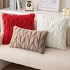 Corduroy Throw Pillowcase Soft Woven Fried Dough Twists Removable Throw Pillow Cover for Living Space