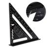 12 Inch Metric Aluminum Alloy Triangle, Protractor with Ruler and Angle, Woodworking Measuring Tool