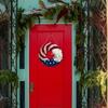 Wooden Eagle Door Sign American Renewed Wings Wreath 4th of July