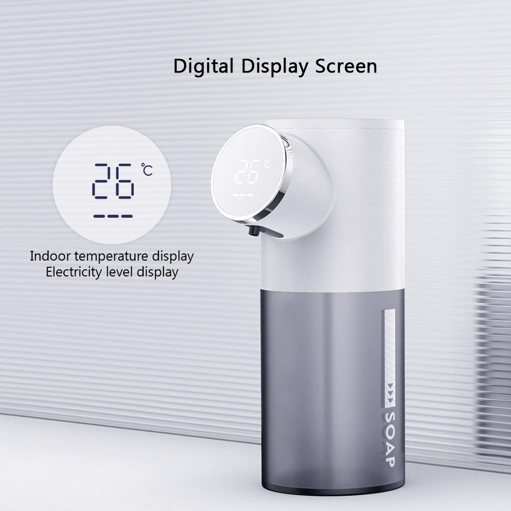 Автоматический дозатор мыла, бесконтактный, емкость 320 мл, дисплей температуры, плотная пена, стиральная машина для рук, 1500 мАч, перезаряжаемые автоматические дозаторы мыла