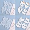 Self Defense Cat Keychain Silicone Mold White Diy Four Knuckles Epoxy Resin Mold