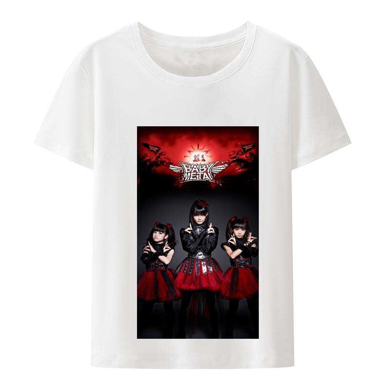 Новое поступление BABYMETAL Heavy Metal Electroacoustic Band Футболка Rock Band Унисекс и для женщин Подарочная футболка для отдыха на улице в стиле хип-хоп Модная футболка