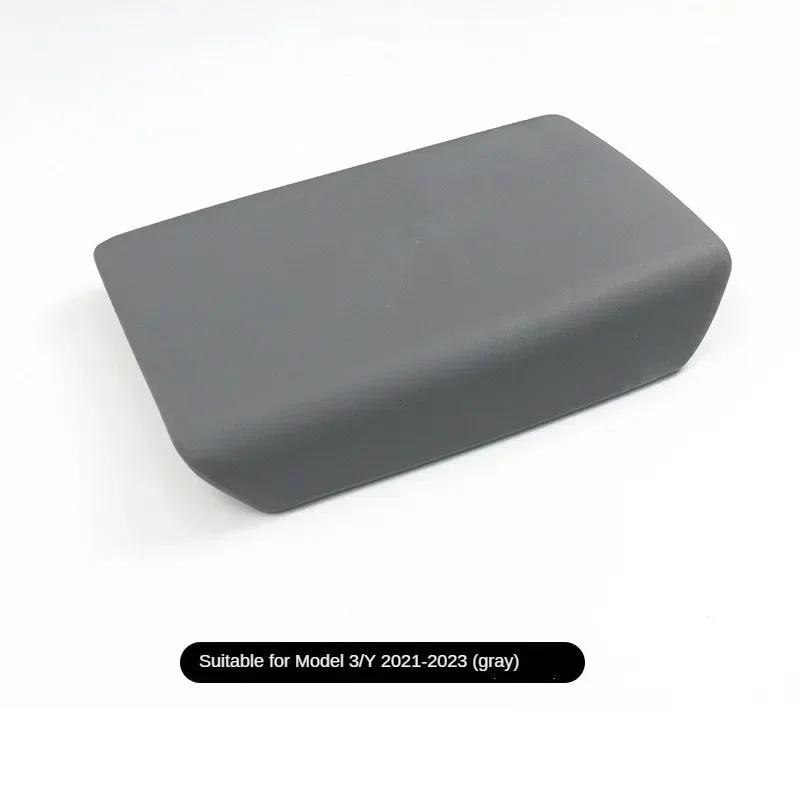 Для Tesla Model 3 Y 2024 Аксессуары Подлокотник Защитная крышка коробки Белый Мягкий TPE Центральная консоль Панель Накладка
