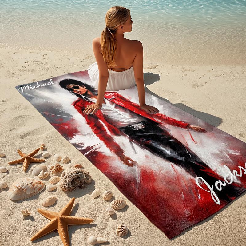 Michael Jackson Stylish Digital Printing Beach Towel Quick Drying Absorbent Blanket For Beach Pool Gym Travel Christmas Gift C9211910