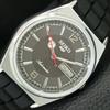 АВТОМАТИЧЕСКИЕ ВИНТАЖНЫЕ ВОССТАНОВЛЕННЫЕ МУЖСКИЕ ЧАСЫ SEIKO 5 ЯПОНИЯ ЧЕРНЫЙ ЦИФЕРБЛАТ a444367-1