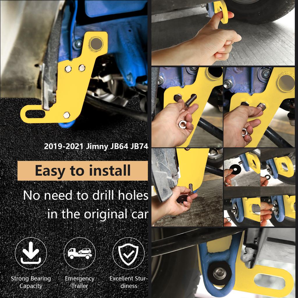 Left Front Towing Hitch Trailer Hitch For Suzuki Jimny JB64W JB74 2019-2023