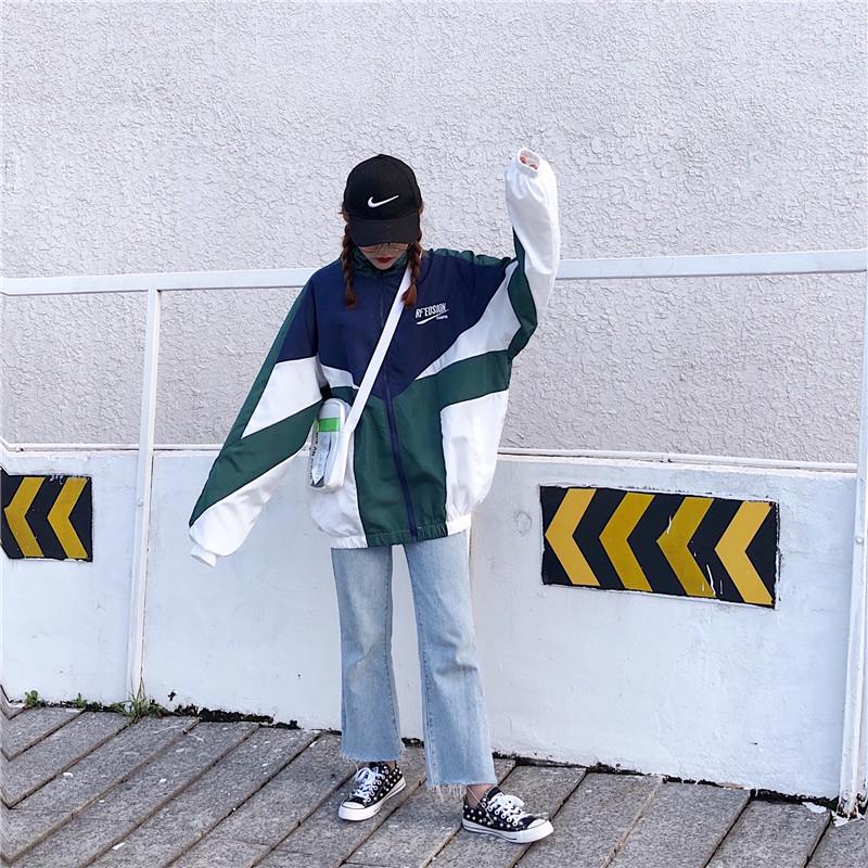 Куртка пэчворк в стиле колор-блок Харадзюку - Унисекс летний уличный стиль