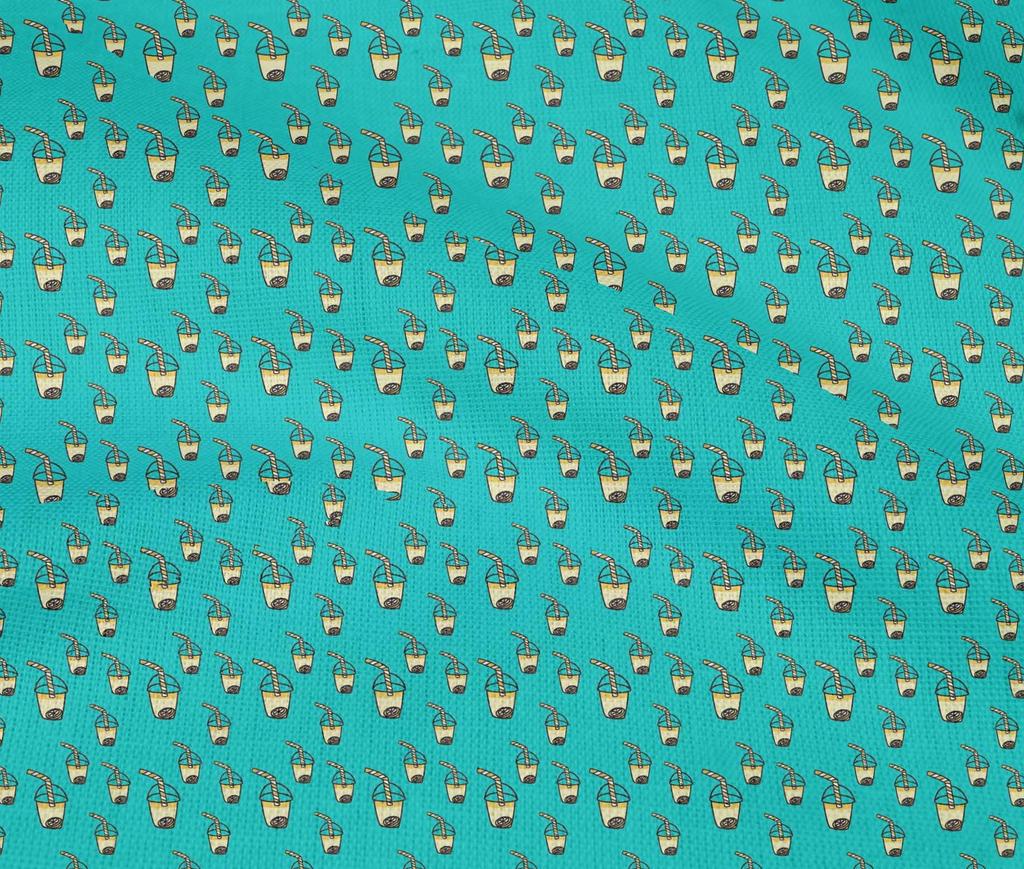 oneOone Ткань Cotton Flex бирюзового цвета с лимонным соком, напитки, принадлежности для квилтинга, принт, швейная ткань по ярдам, 40 дюймов
