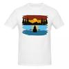 Unisex Kayaking Sunset Funny T Shirt Vintage Cotton T Shirt Unisex