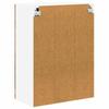 Wall Mounted Glass Cabinet LUCCA Smoked Oak 60 x 31 x 80 cm