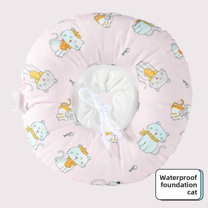 Белый круглый кошачий хлопковый воротник-манишкаУниверсальное защитное кольцо от царапин для кошек и собак, защитное кольцо, косметическая накладка, кольцо позора