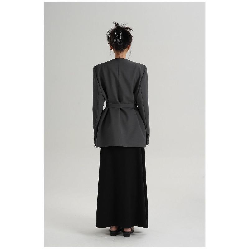 Trendy Oversized V-Neck Suit Coat for Women, Loose Fit Lazy Style V-Neck Suit Outerwear