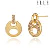 Urban 14K Round Cubic Zirconia Earrings (Gold Pin) ELGPEE382