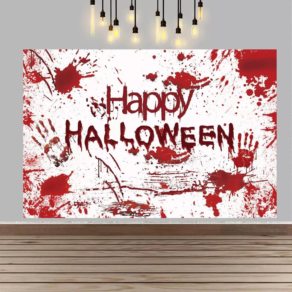 Halloween Party Decor Backdrop Halloween Ghost Bloody And Terrifying Haunted House Ghost Decor Party Supplies Photography Props
