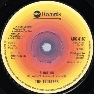 Плавающие для 7-дюймовых пластинок Плывут на ABC4187 ABC Records 1977 UK SoulFunk Б/у