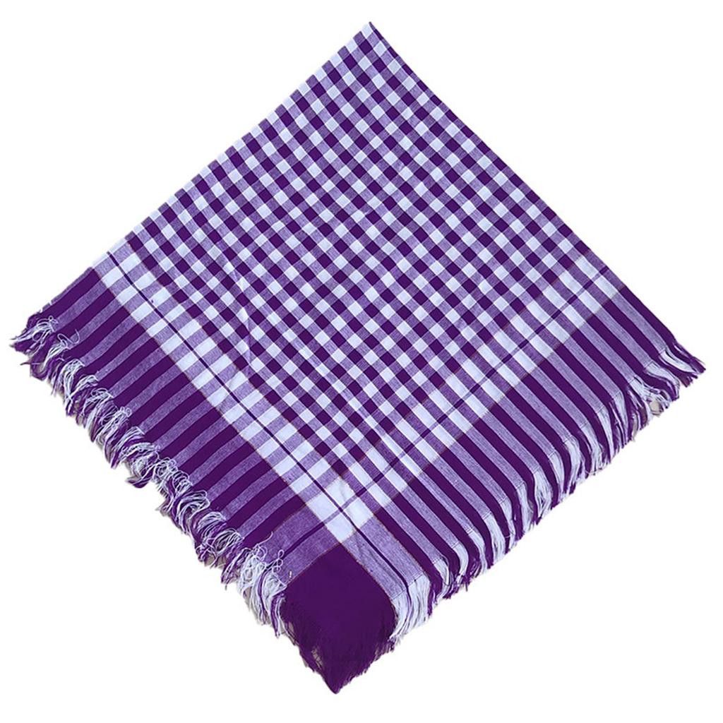 Winter Popular Rural Pattern Headwrap for Adult Unisex Fashion Checked Fringed Headcover Breathable Bandanas All Age