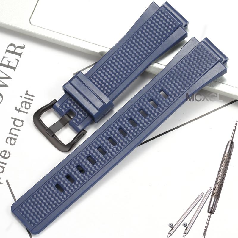 Смола Ремешок для часов Подходит для Casio GST-B200-1A Запасной ремешок GST-B200 Мужские Спортивные Водонепроницаемый Резиновый ремешок Аксессуары для часов