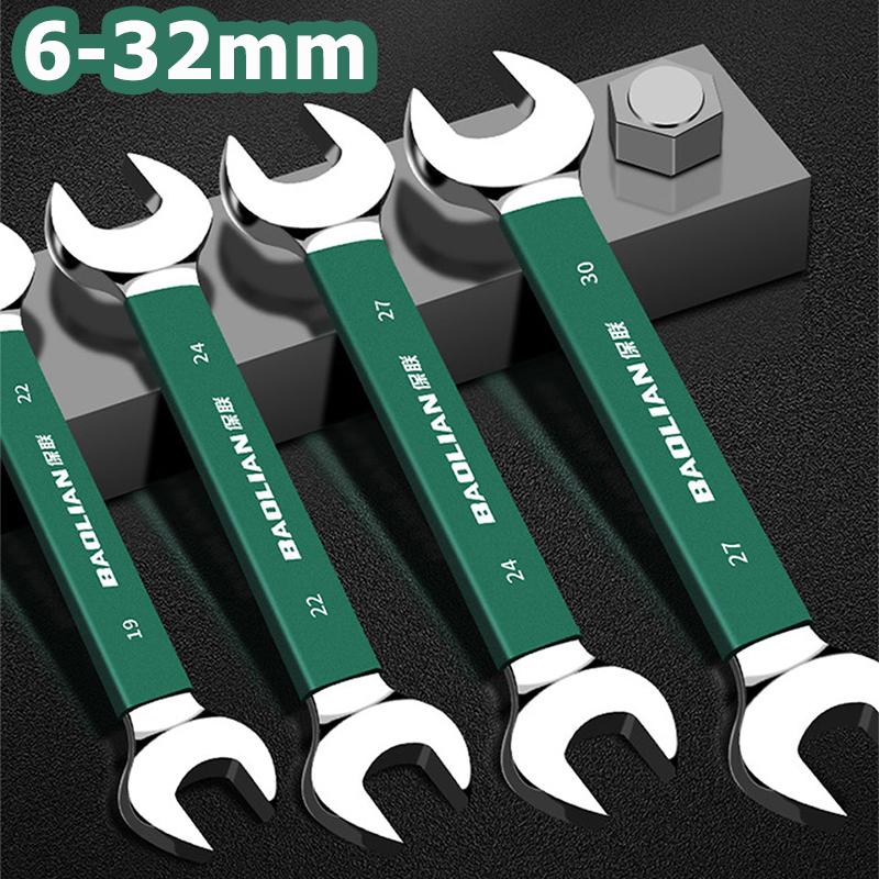 6-32 мм Двусторонний рожковый комбинированный гаечный ключ Хром-ванадиевый Открытый шестигранный ключ Бытовые ручные инструменты для ремонта автомобиля Домашнее использование Ключ