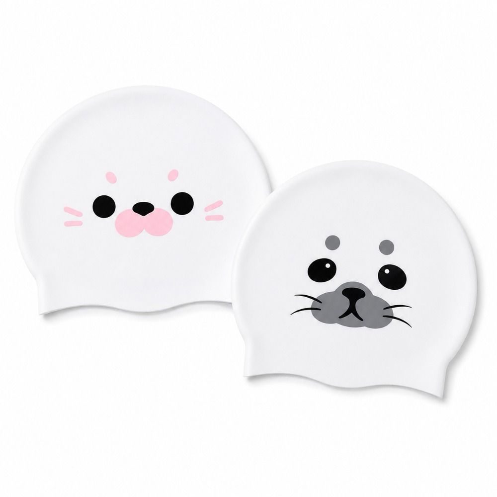 Animal Printed Swimming Caps Waterproof Seal Swim Hat Silicone Swim Caps  Pool Accessories