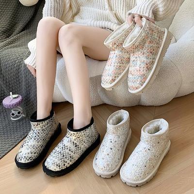 Зимние небольшие ароматные ветряные ботинки с толстой хлопковой трубкой для женщин