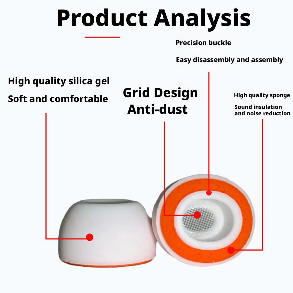 Амбушюры из пены с эффектом памяти для AirPods Pro 3 Улучшенные беруши Беспроводной Bluetooth чехол для наушников Сменные насадки для наушников
