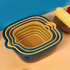 8 Pcs Kitchen Draining Bowl Hollow Out Quick Drainage with Small Ears Drain Basket Fruite