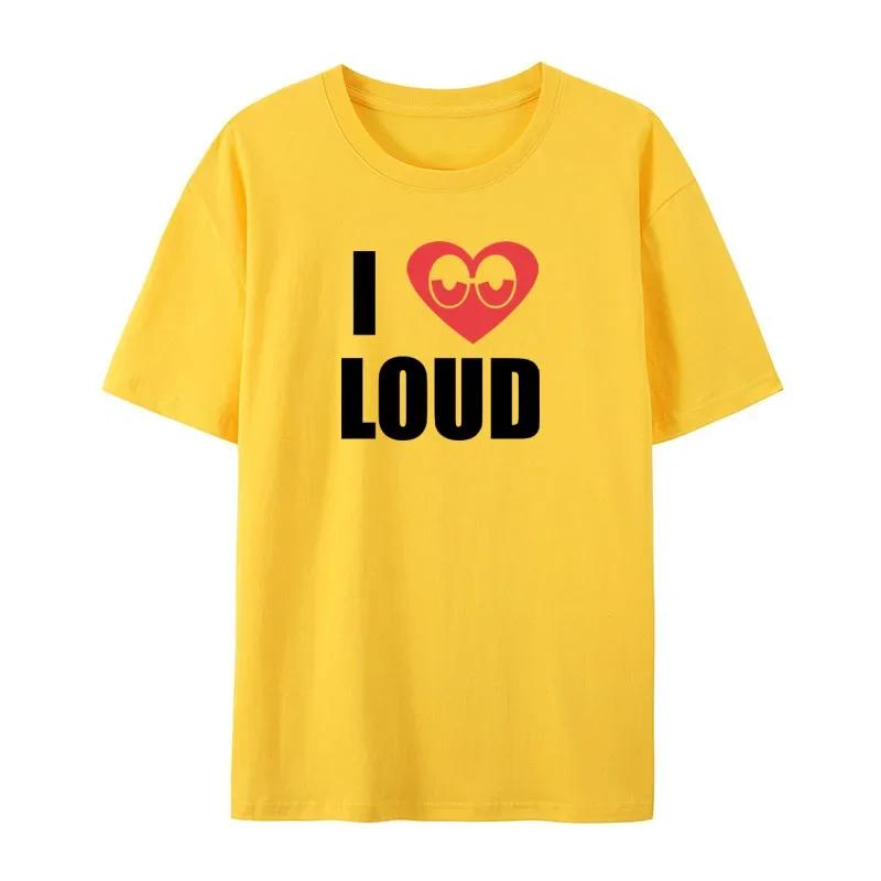 Летняя мужская футболка Chief Keef I Love Loud Same Style из 100 хлопка, топы, футболки, мужская модная одежда с коротким рукавом, уличная одежда Harajuku